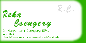 reka csengery business card